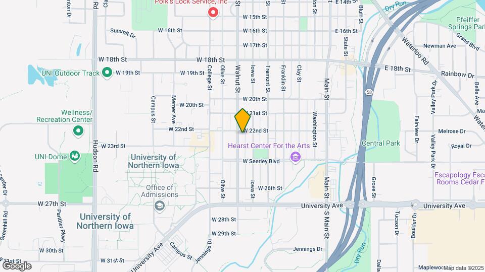 2208 Walnut St Map and Location Details