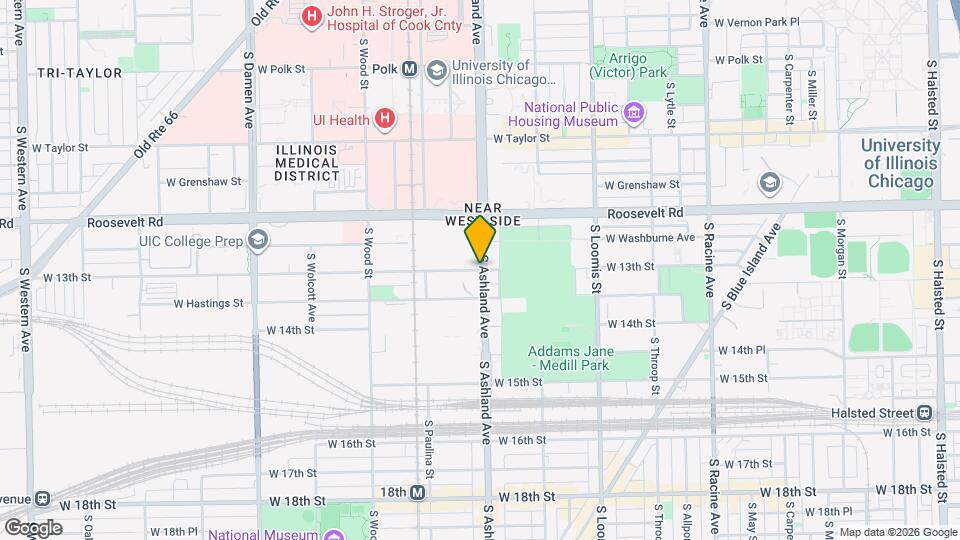 1607 W 13th St Map and Location Details