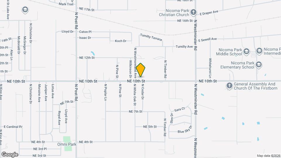 10507 NE 10th St Map and Location Details