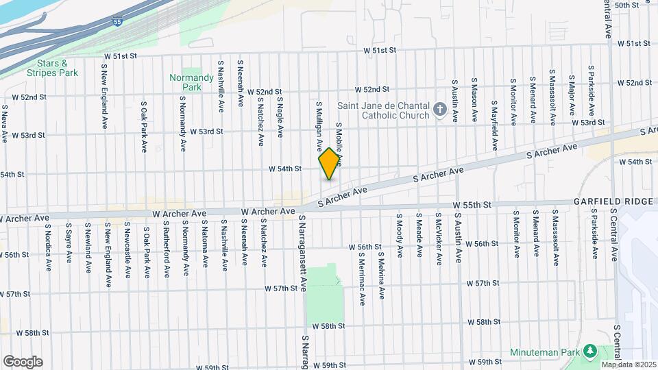 5421 S Mulligan Ave-Unit -top Map and Location Details