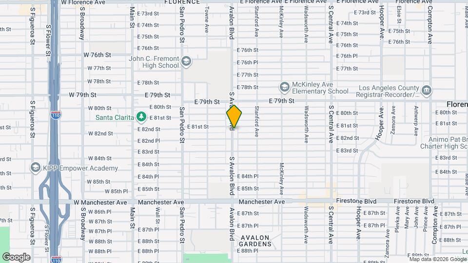 8110 S Avalon Blvd Map and Location Details