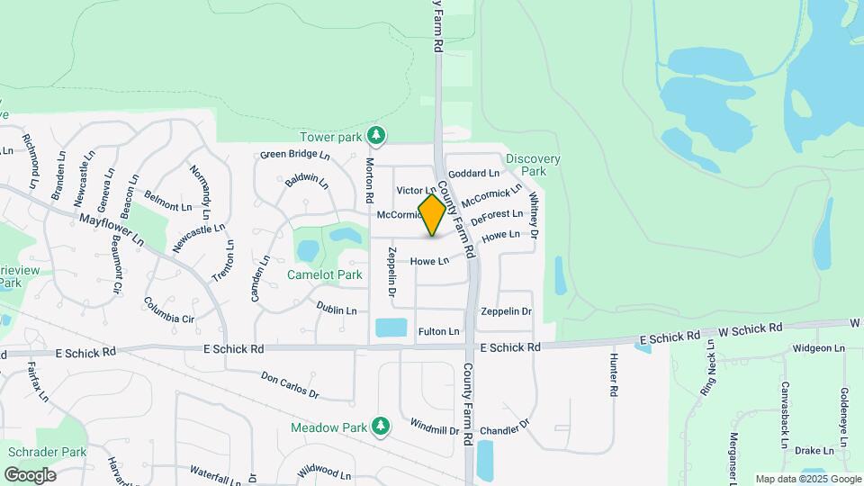 1865 DeForest Ln Map and Location Details