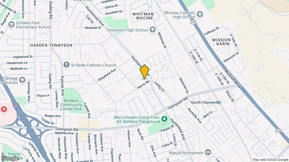 257-283 Harris Rd Mapa y Detalles de la Ubicación
