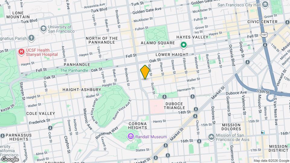 863 Haight St Map and Location Details