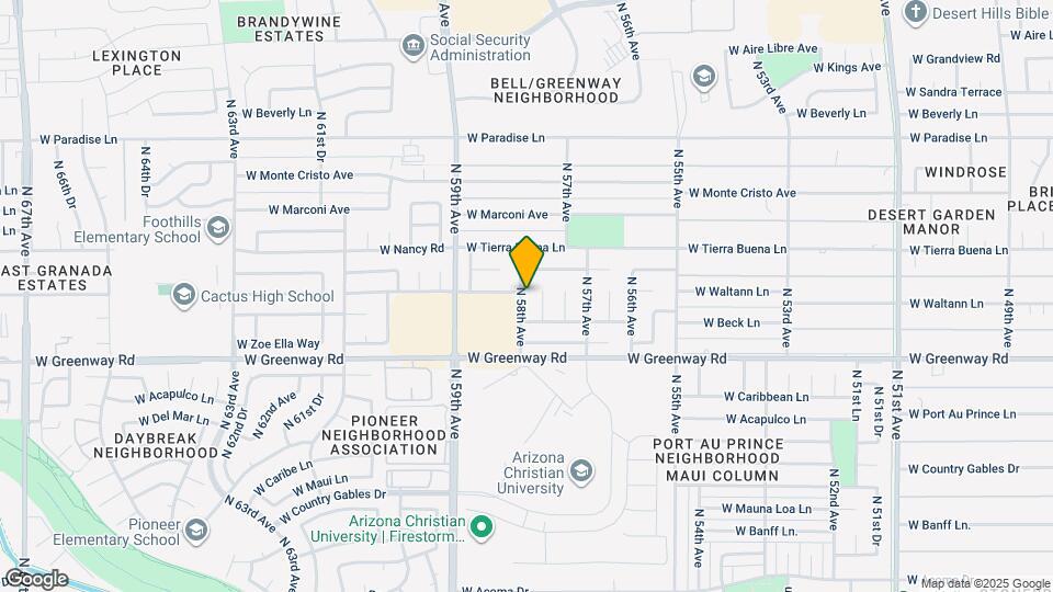 15619 N 58th Ave Map and Location Details