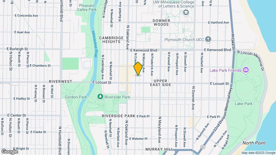 2926 N Cramer St, Unit Upper Map and Location Details