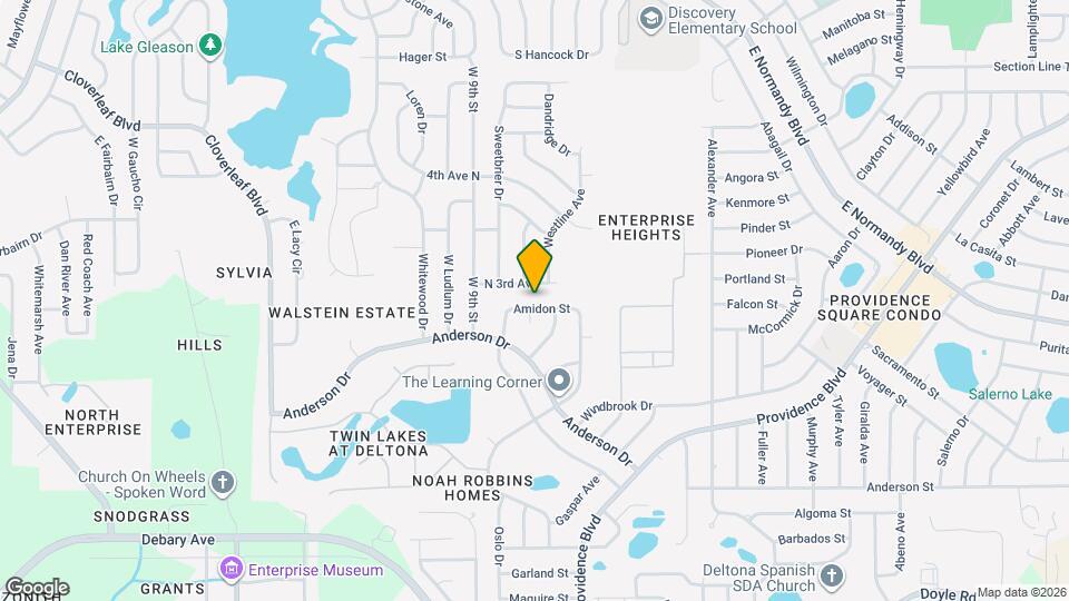 834 Amidon St Map and Location Details