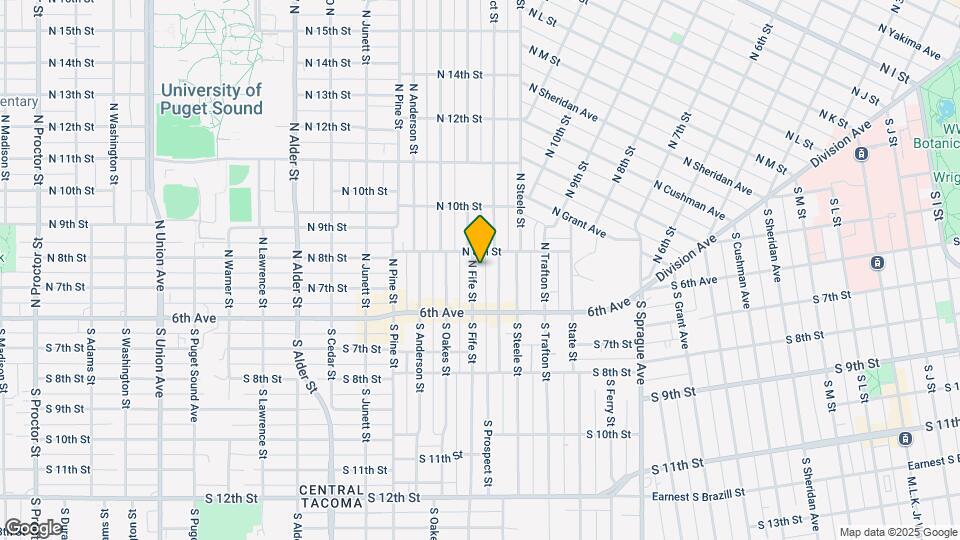 631 N Fife St Map and Location Details