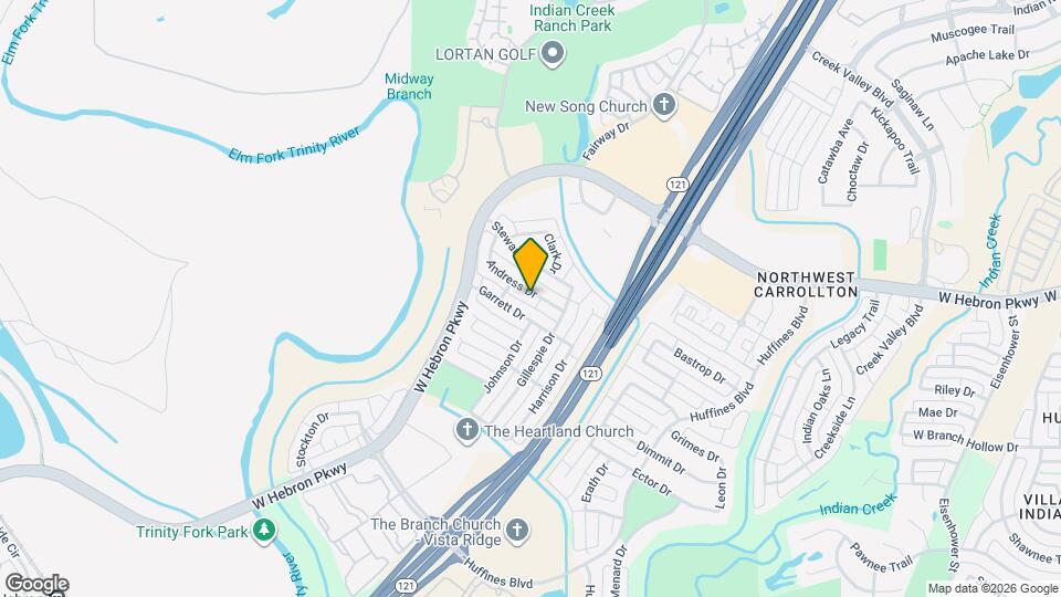 1821 Andress Dr Map and Location Details