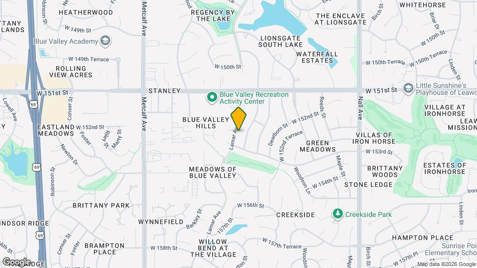 15209 Lamar Ave Mapa y Detalles de la Ubicación