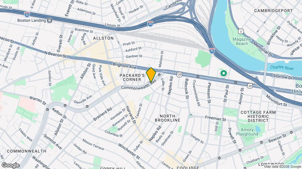 1134 Commonwealth Avenue Map and Location Details