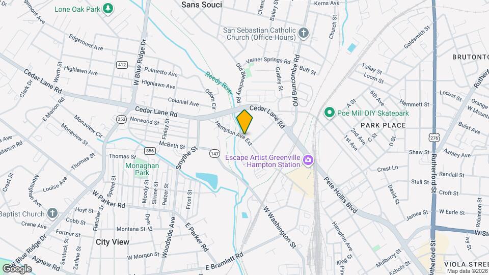 1523 Hampton Ave Map and Location Details