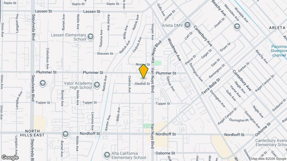 14627 Gledhill St Mapa y Detalles de la Ubicación