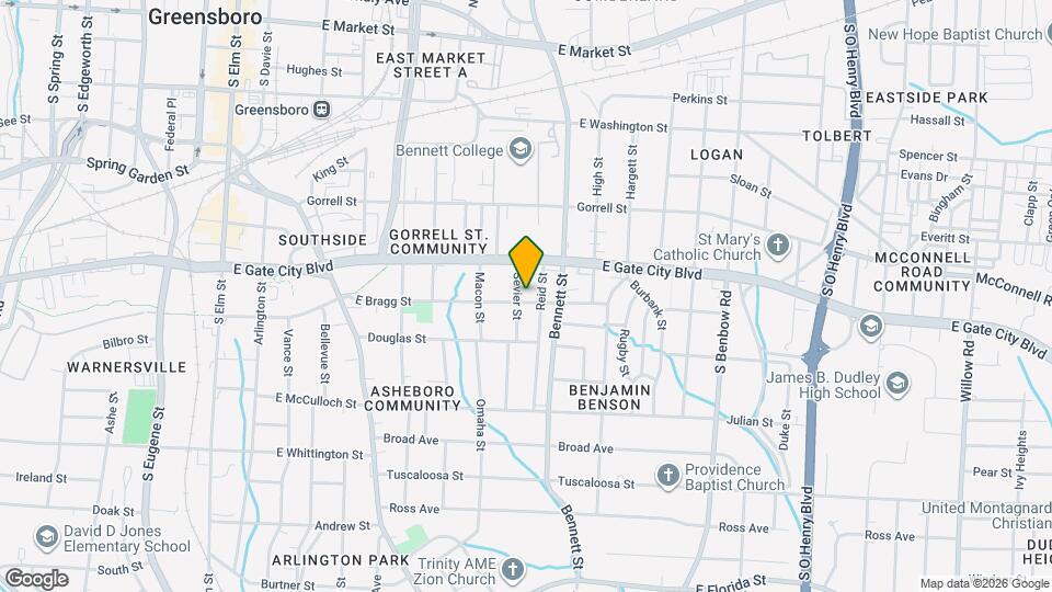 903 E Bragg St Map and Location Details