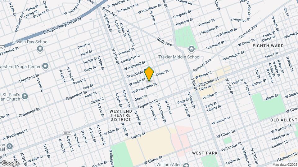 1733 W Washington St Map and Location Details