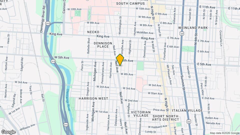 1219-1221-1221 Forsythe Ave Map and Location Details