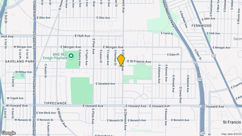 3637 S Clement Ave Map and Location Details