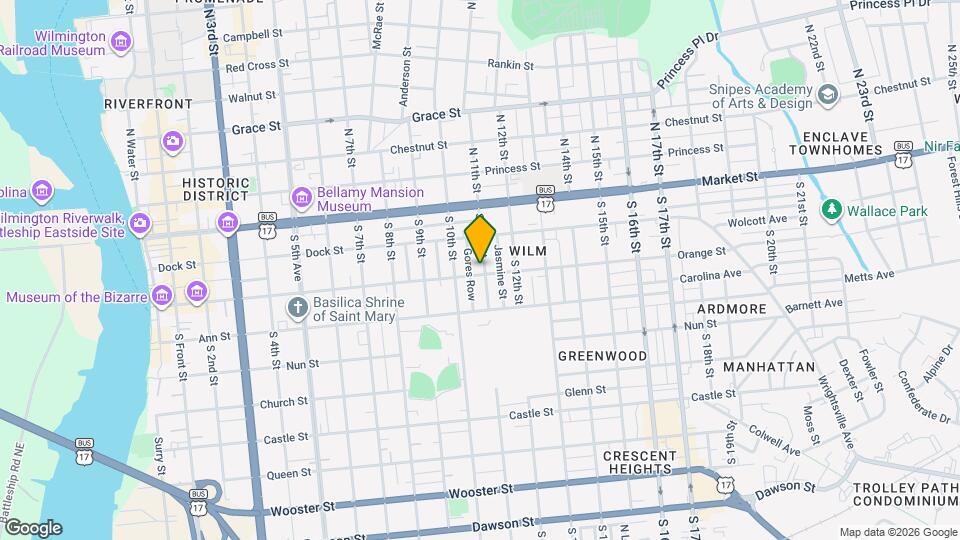 124 S 11th St Map and Location Details