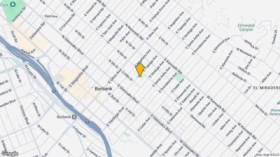 544 E Tujunga Ave Map and Location Details