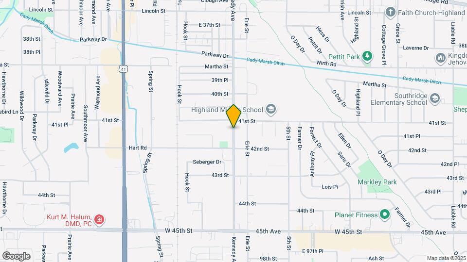 9325 Kennedy Ave Map and Location Details