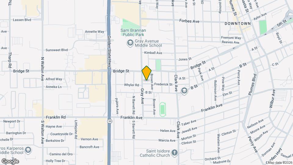 1025 Frederick St Map and Location Details