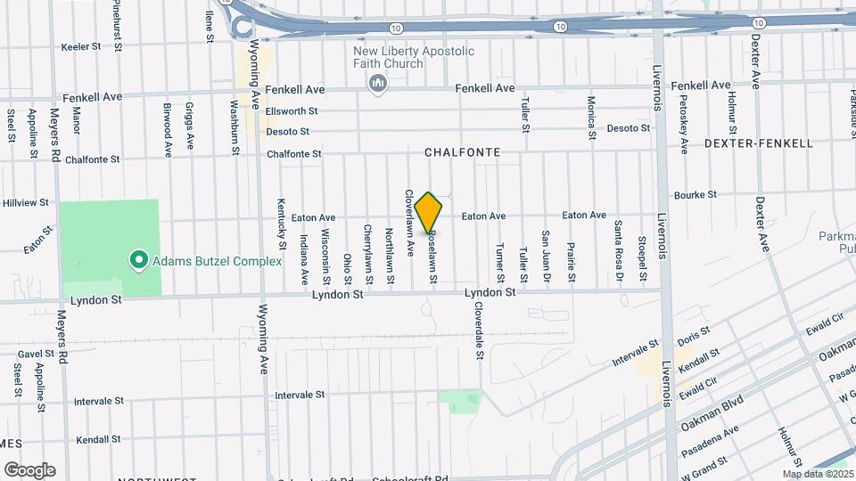 14635 Roselawn St Map and Location Details