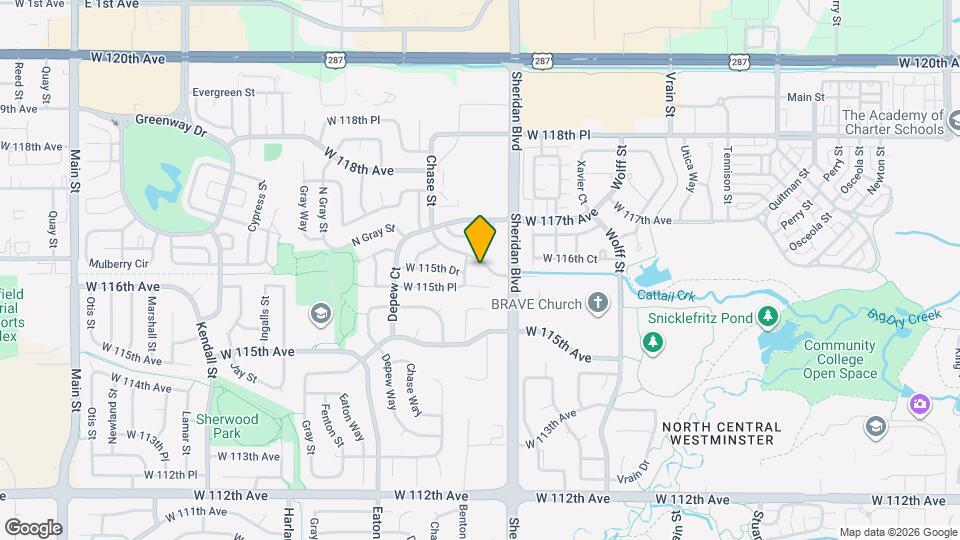 5290 W 116th Ave Map and Location Details