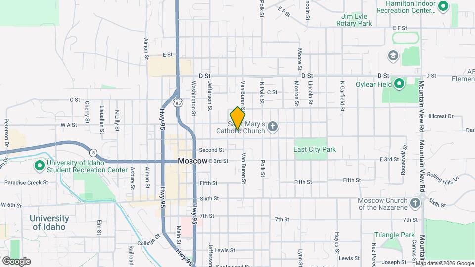 418 E 1st St Map and Location Details