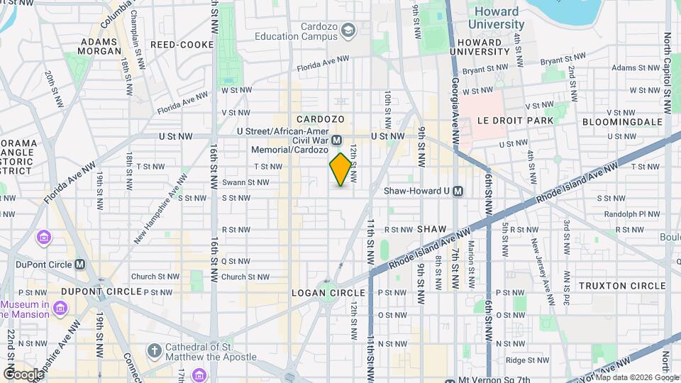 1219 S St NW Mapa y Detalles de la Ubicación
