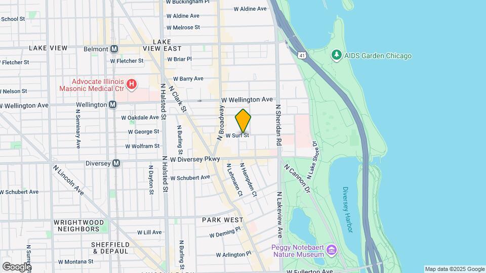 535 W Surf St Map and Location Details