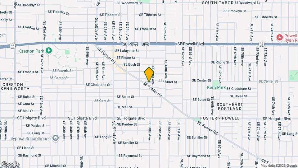 5717 SE Foster Rd Map and Location Details