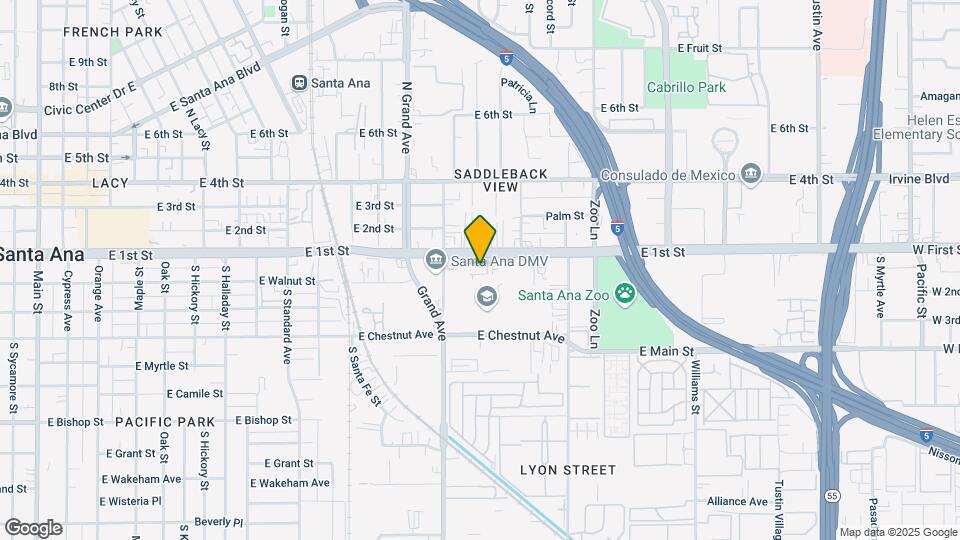 Santa Ana First Street Apartments Map and Location Details