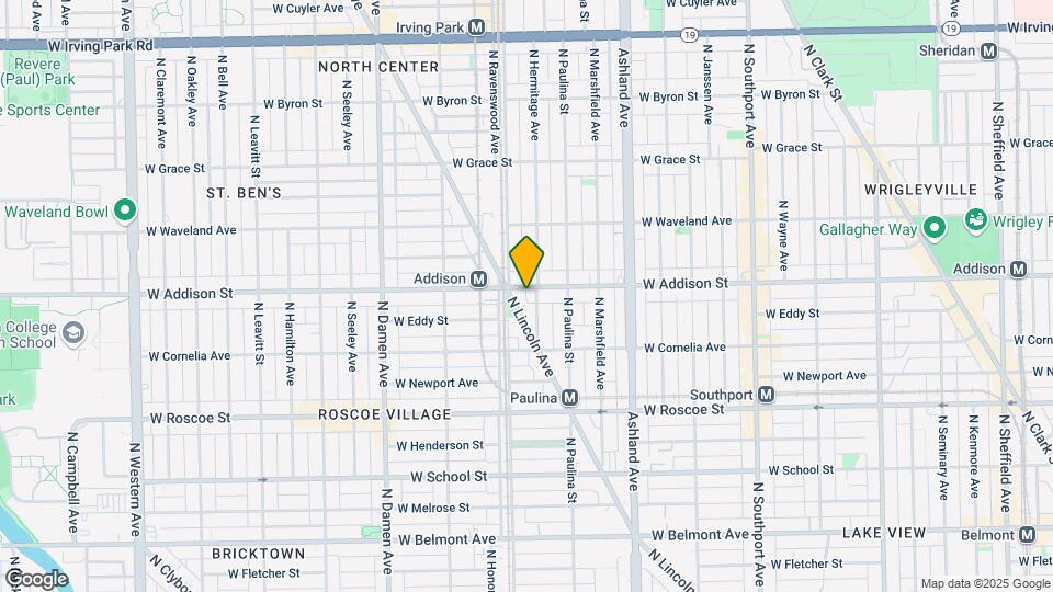 1739 W Addison St Map and Location Details