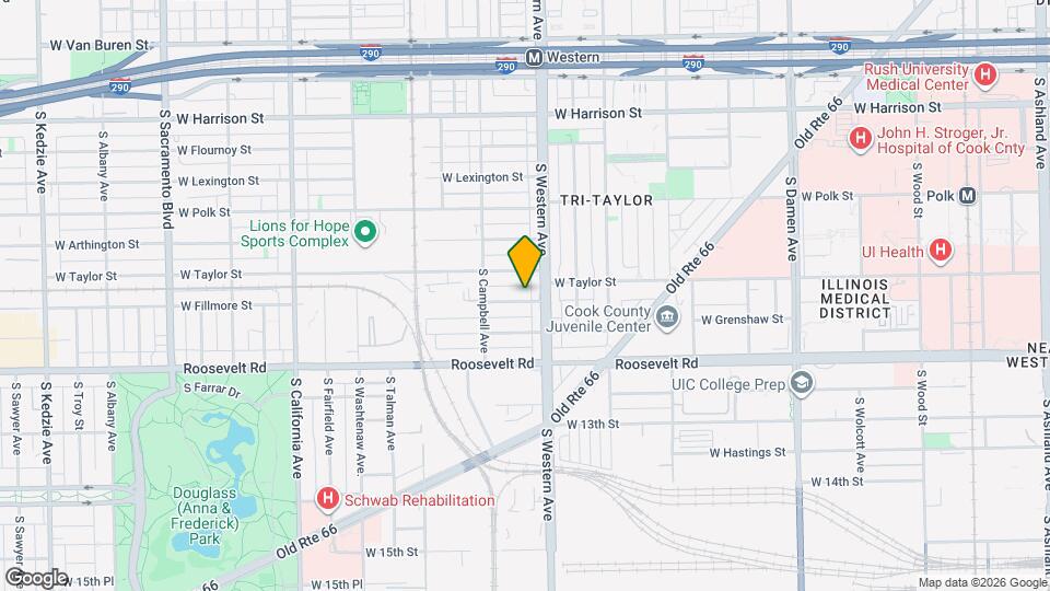 2418 W Fillmore St Map and Location Details