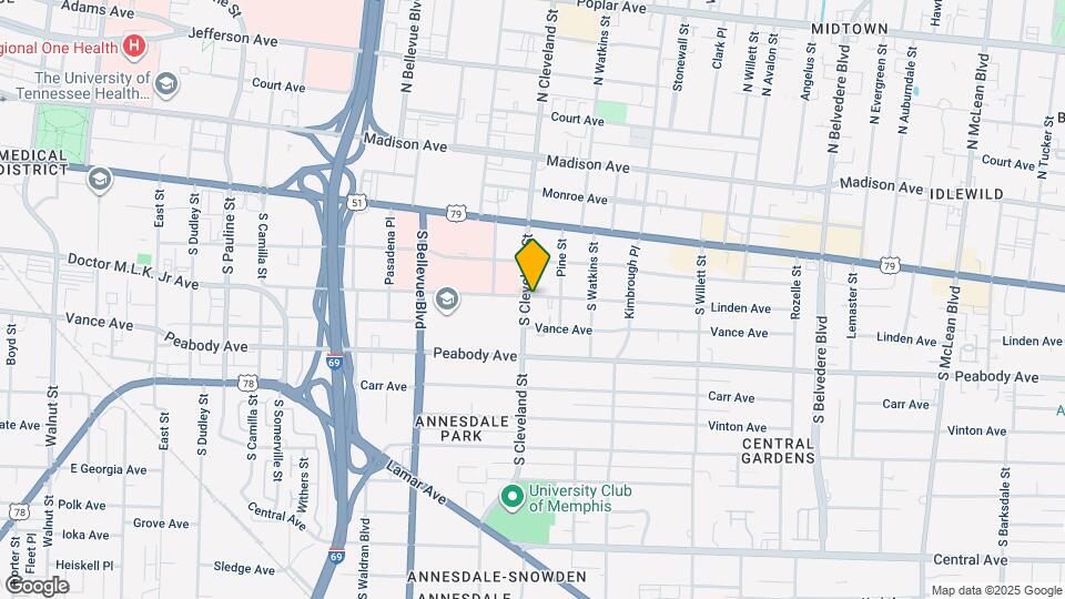 1351 Linden Ave Map and Location Details
