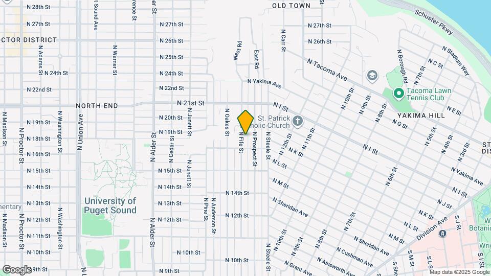 1715 N Fife St Map and Location Details