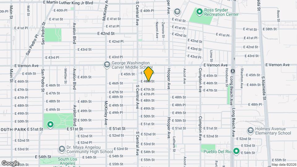 1162 E 46th St Mapa y Detalles de la Ubicación