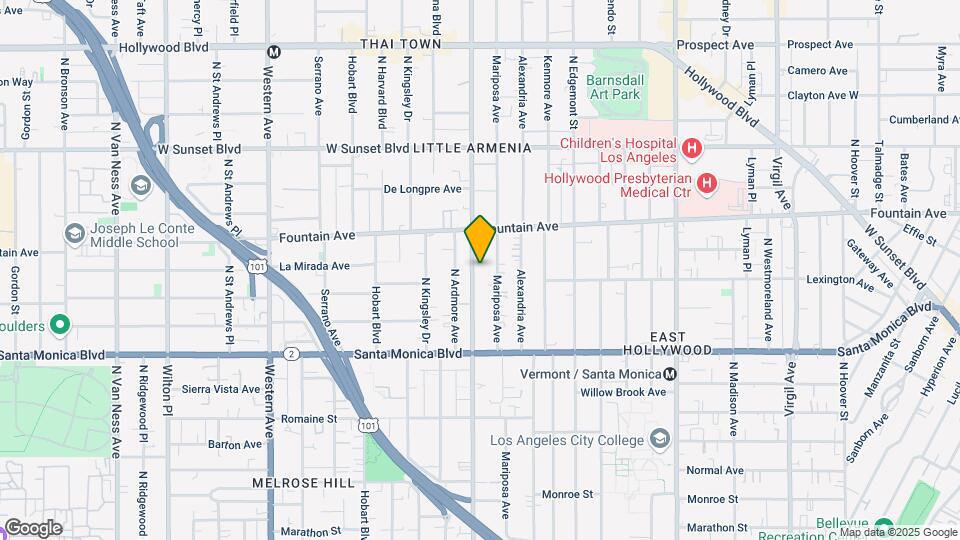 1216 N Normandi Ave Mapa y Detalles de la Ubicación