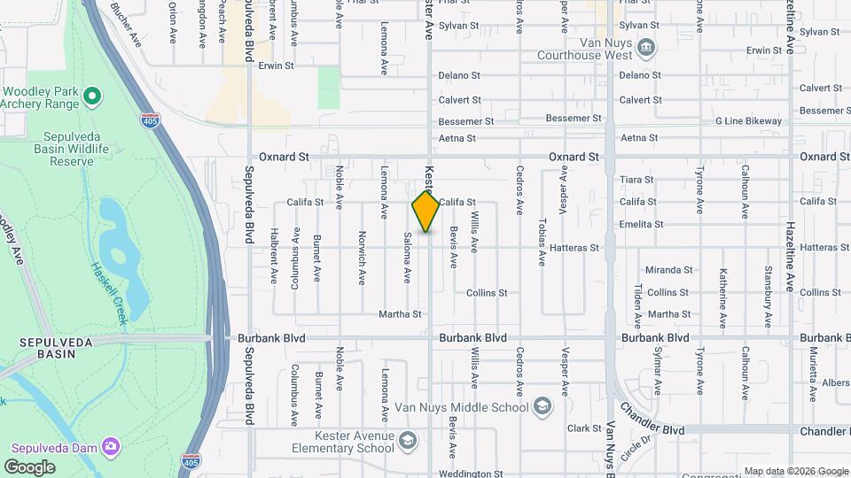 5809 Kester Ave Map and Location Details