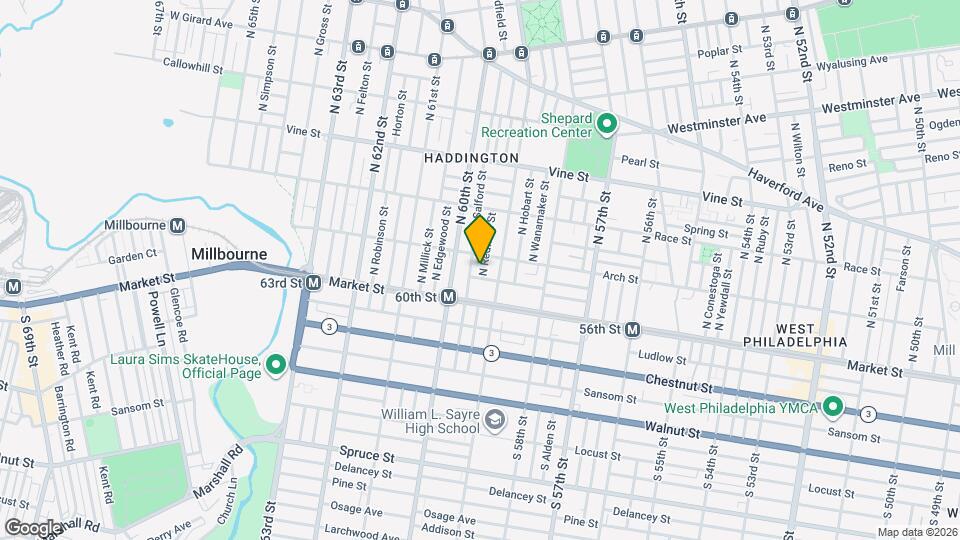 38 N Redfield St Map and Location Details