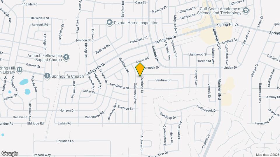 1347 Overland Dr Map and Location Details