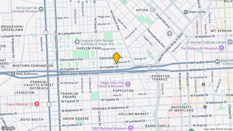 1032 W Franklin St Map and Location Details