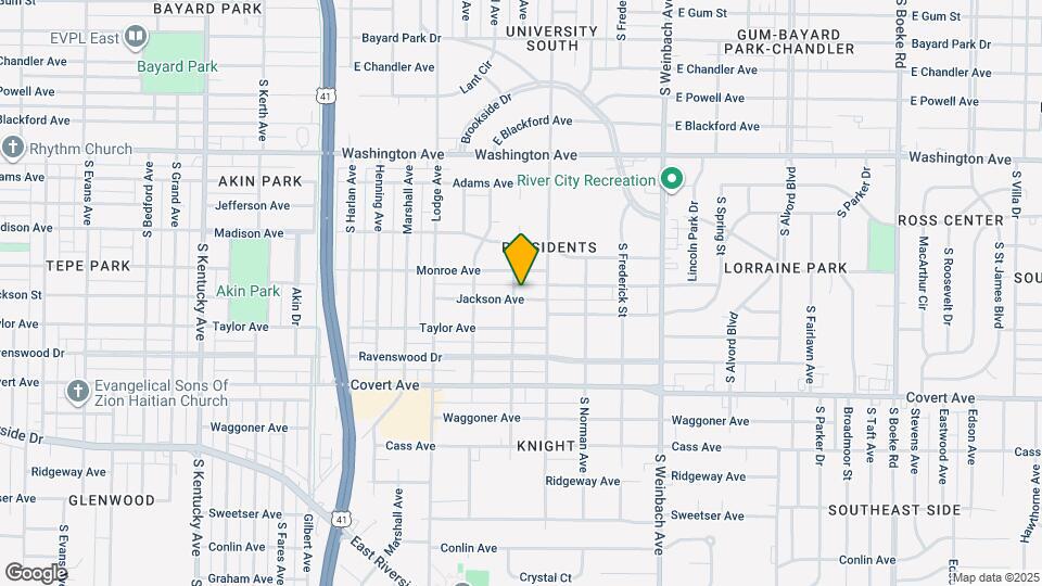 1604 Jackson Ave Map and Location Details