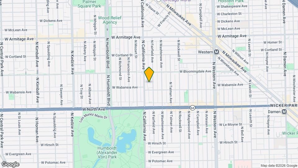 1741 N California Ave, Unit 1742-2R Mapa y Detalles de la Ubicación