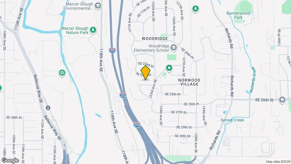 12226 SE 25th St Map and Location Details