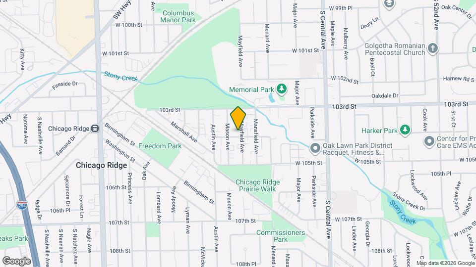 10340 Mayfield Ave, Unit Oak Lawn Map and Location Details
