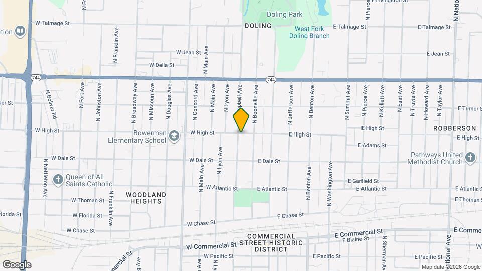 2160 N Campbell Ave Map and Location Details