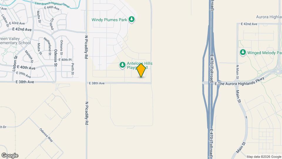 22352 E 38th Pl Mapa y Detalles de la Ubicación