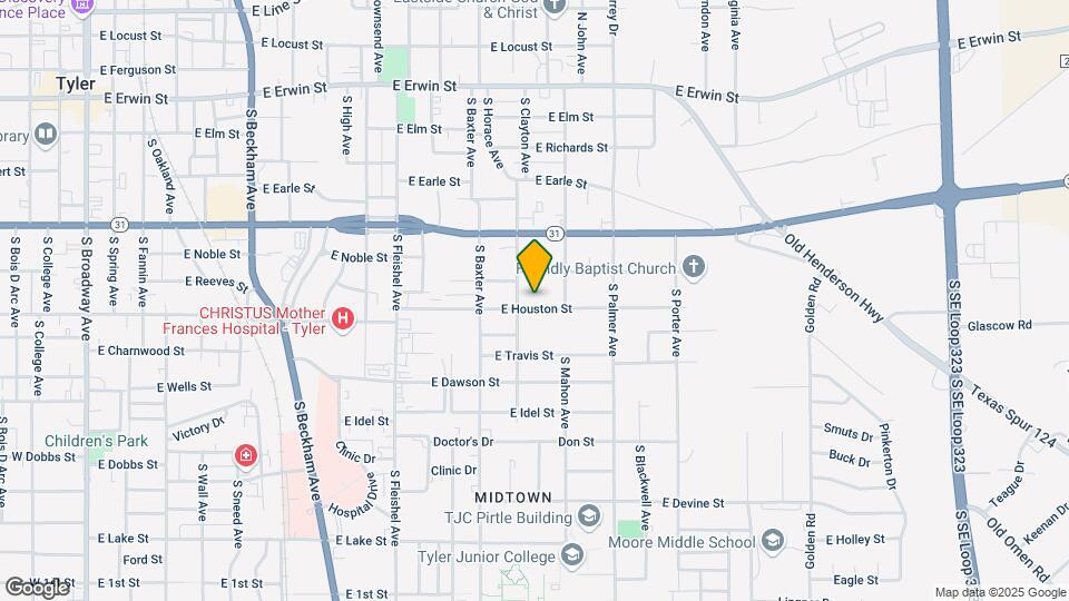 1420 E Houston St Mapa y Detalles de la Ubicación