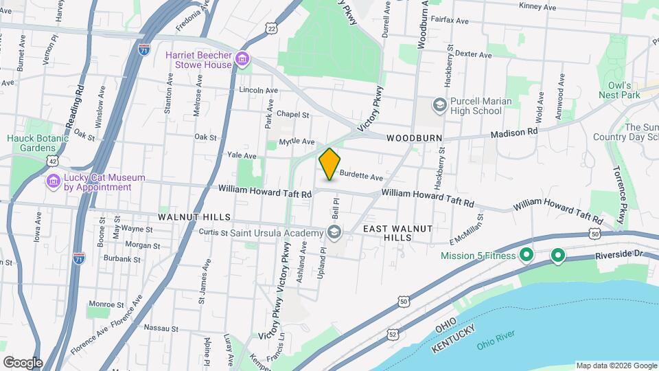 1320 William Howard Taft Rd Mapa y Detalles de la Ubicación